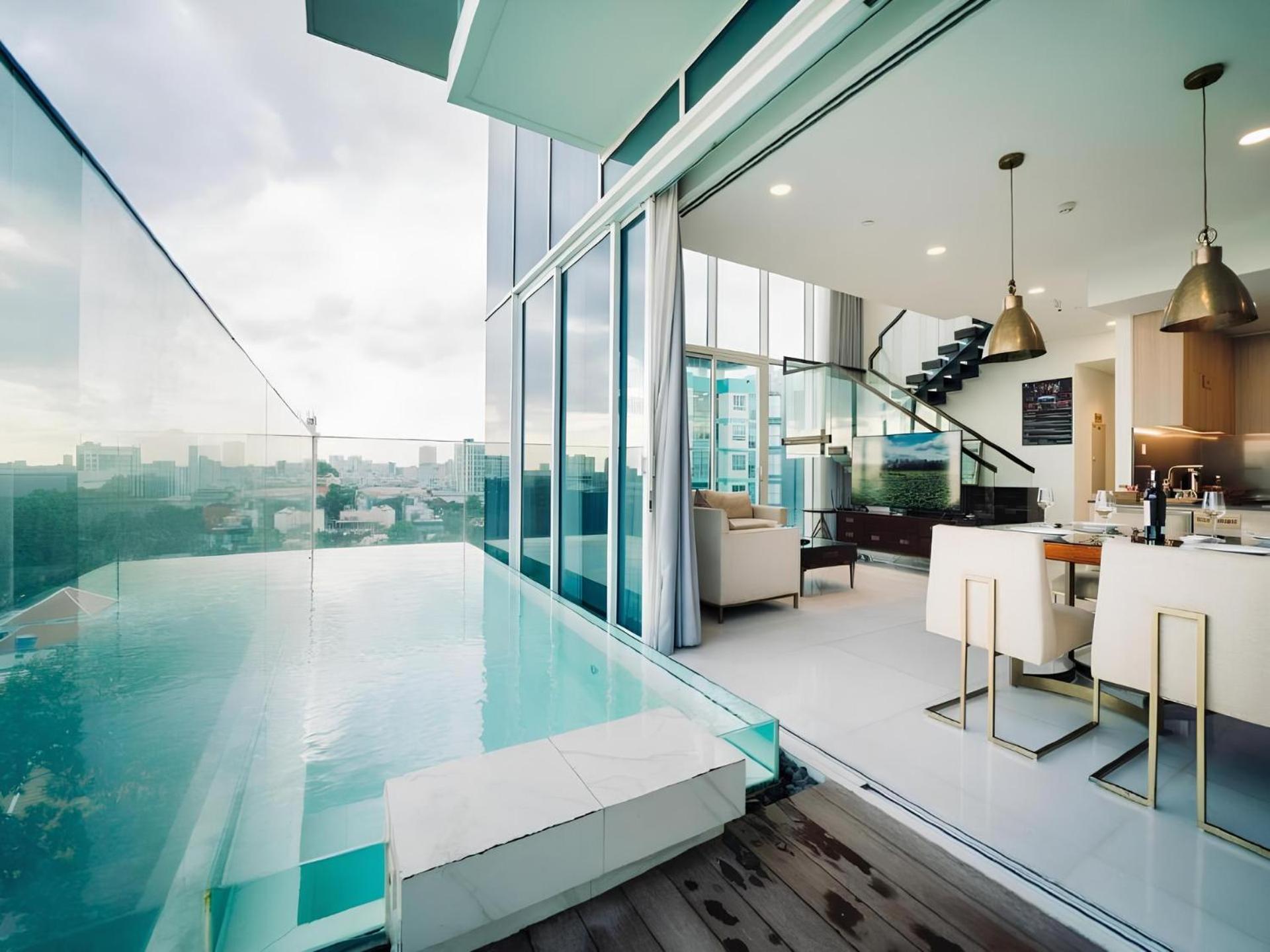 Serenity Saigon Sky Villas - Free One Way Airport Shuttle โฮจิมินห์ซิตี้ ภายนอก รูปภาพ